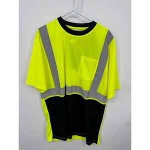 NWT Glowear Black Front T-Shirt Men's 2XL High-Vis Neck Short Sleeve Pullover